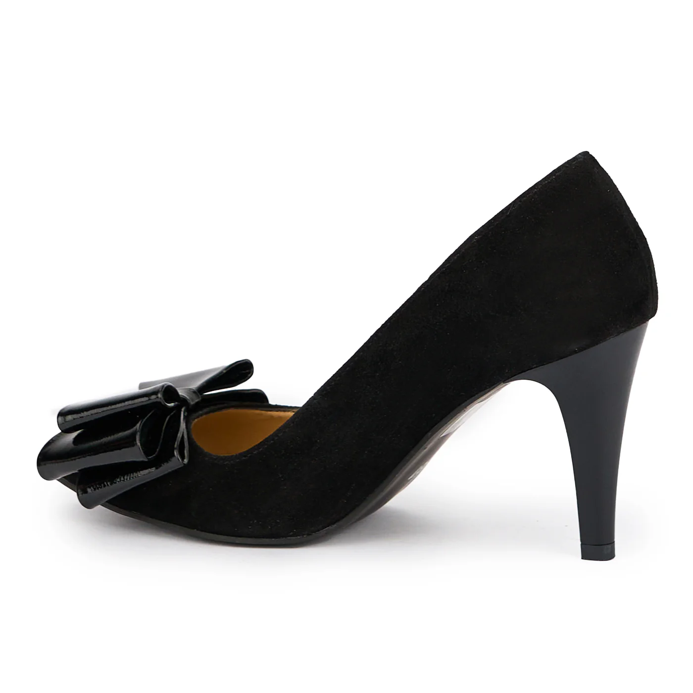 Pantofi dama din piele naturala neagra cu toc subtire 9 cm 15244 - Image 2