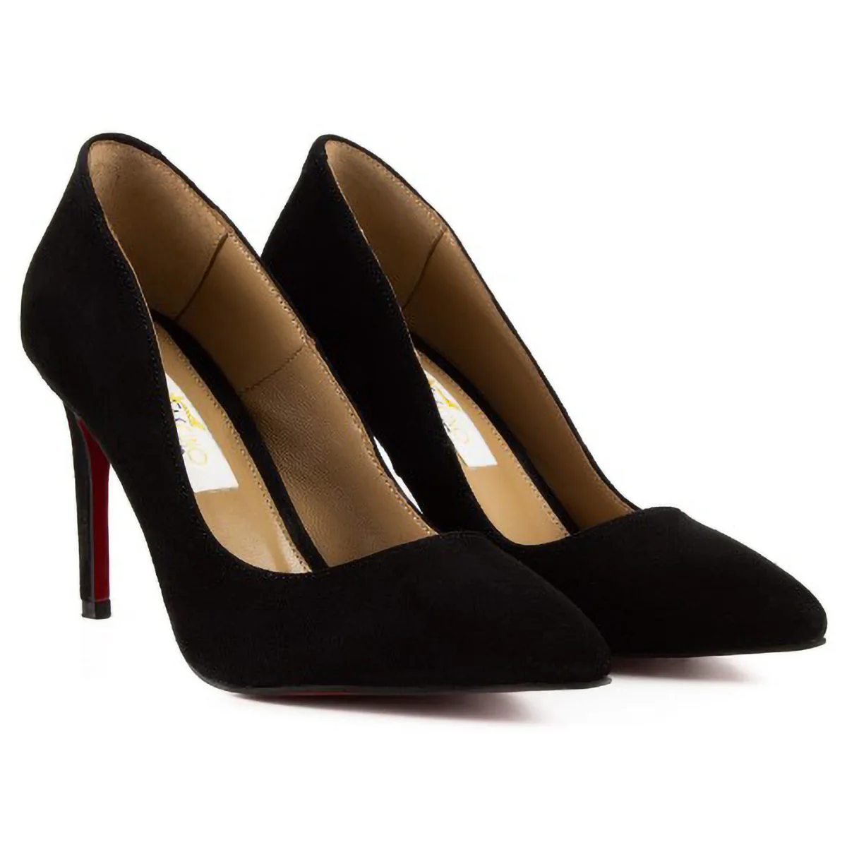 Pantofi dama din piele naturala neagra cu toc subtire 9 cm 15773 - Image 2