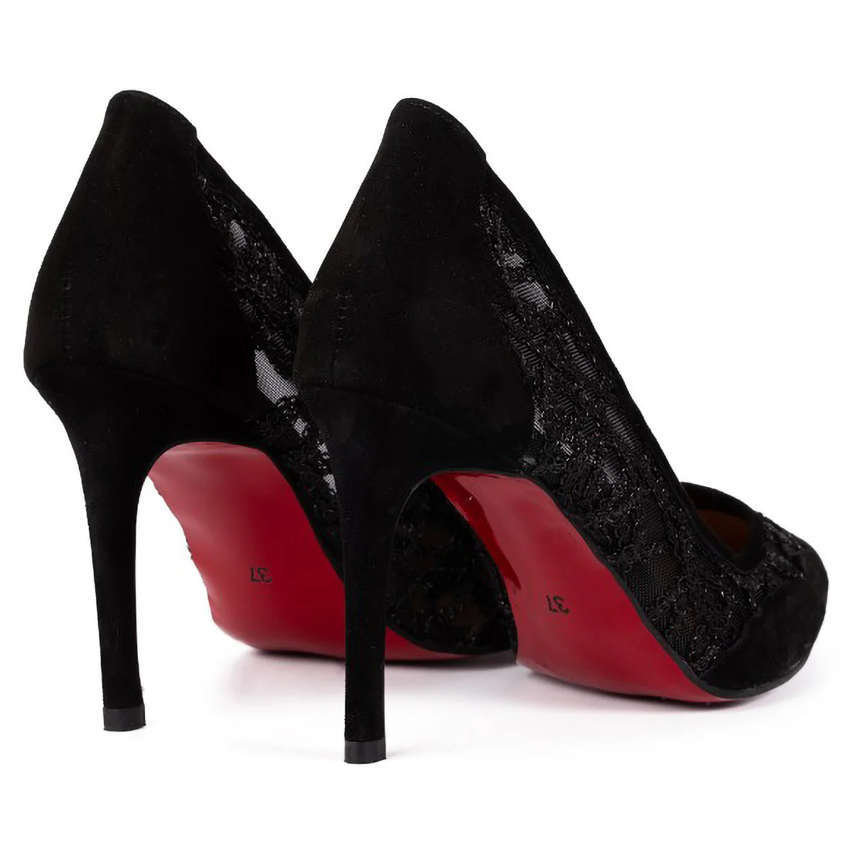 Pantofi dama din piele naturala neagra cu toc subtire 9 cm 15776 - Image 2