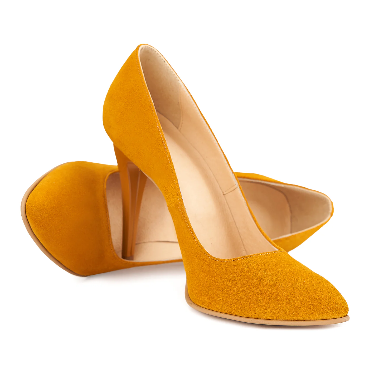 Pantofi dama din Piele Naturala Orange 4124 - Image 4