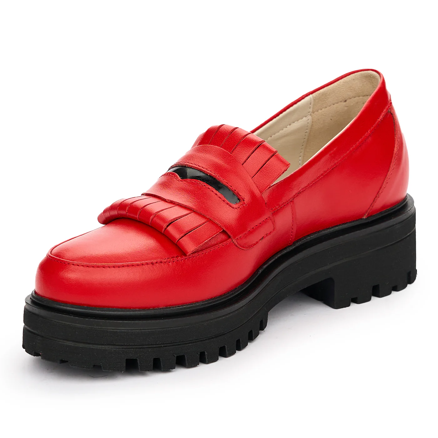 Pantofi Dama Din Piele Naturala Rosie 12975 - Image 3