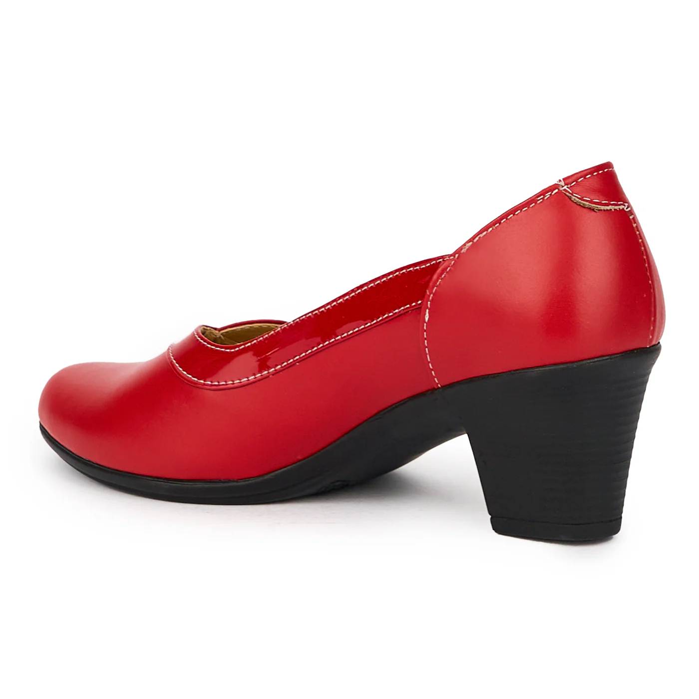 Pantofi dama din piele naturala rosie 15480 - Image 2