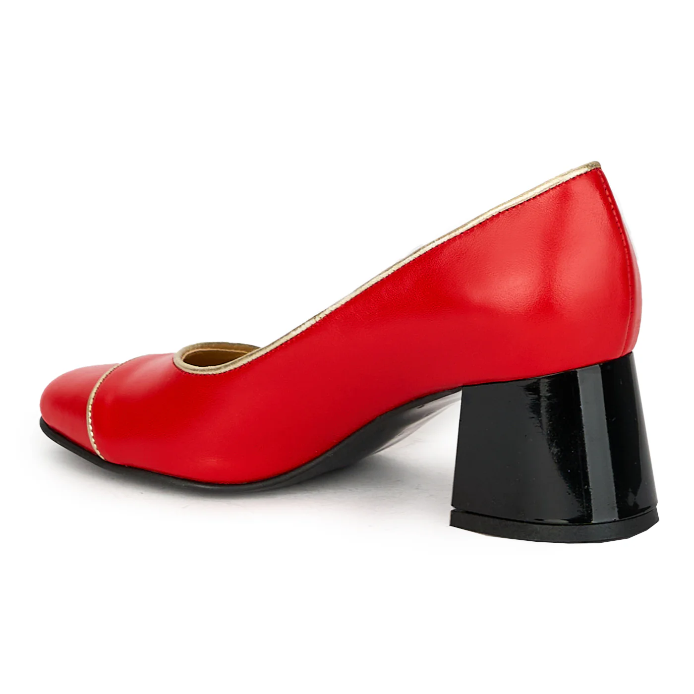 Pantofi dama din piele naturala rosie 17599 - Image 2