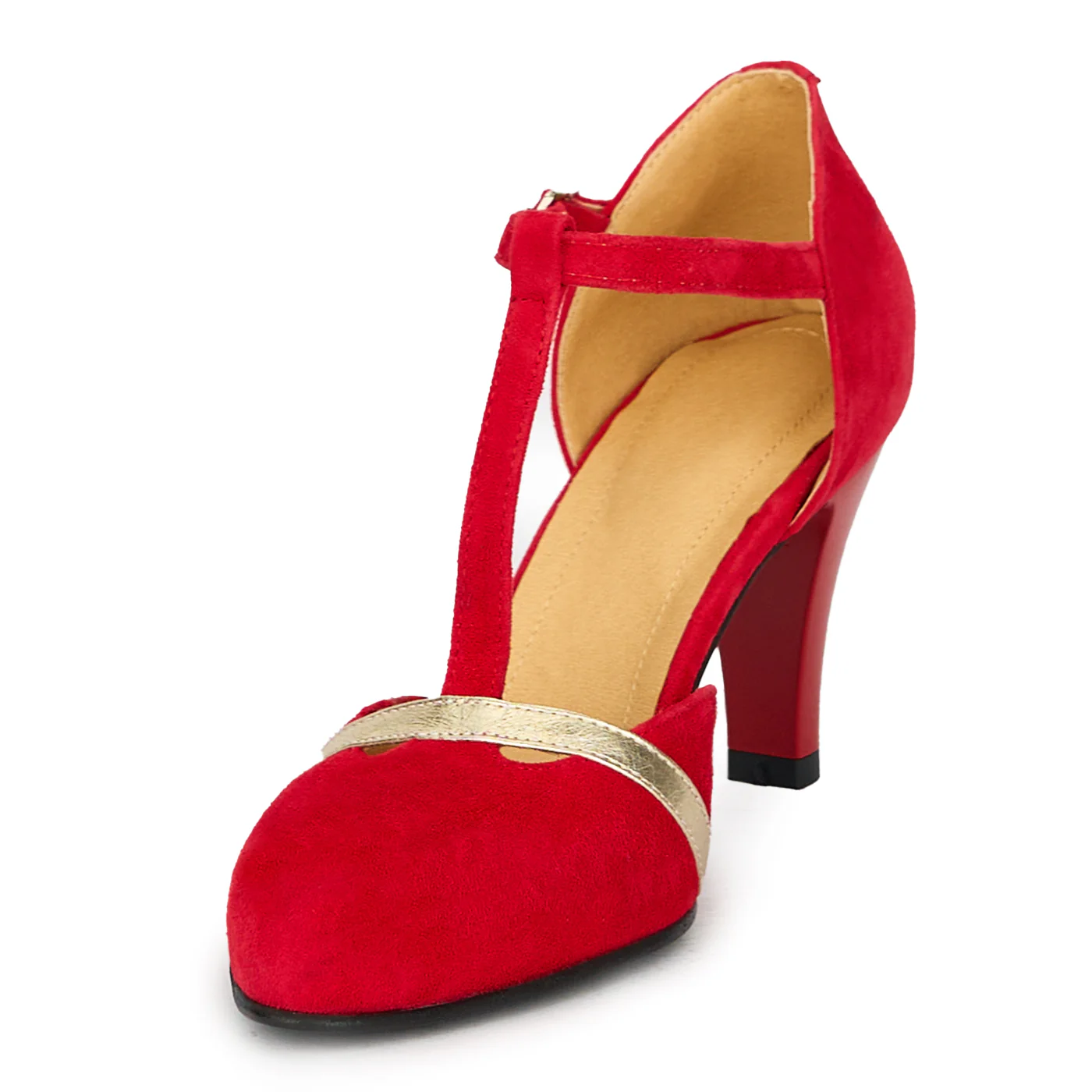 Pantofi dama din piele naturala rosie 17650 - Image 3