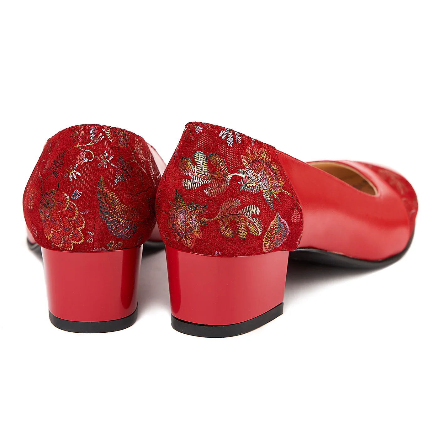 Pantofi dama din piele naturala rosie 4132 - Image 2