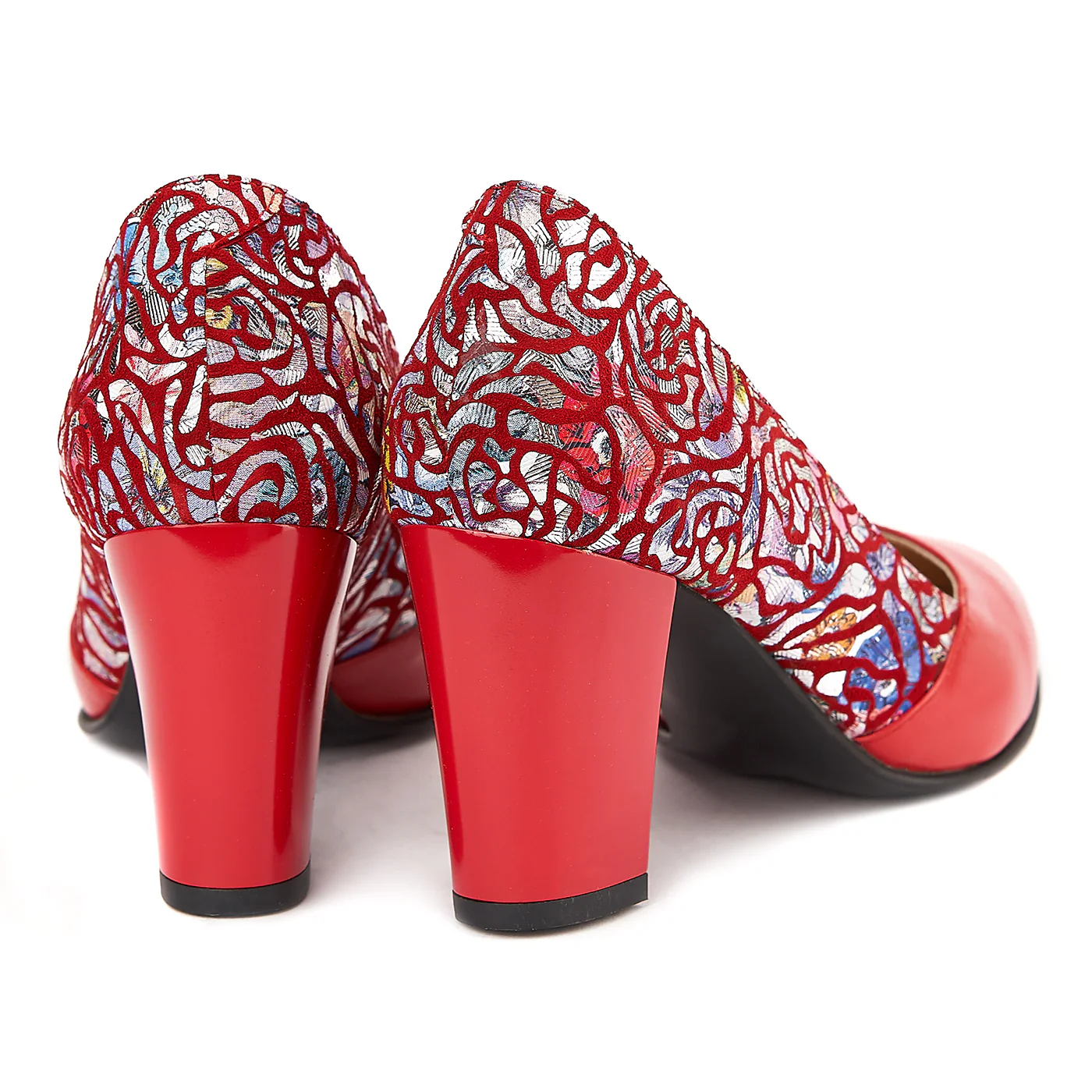 Pantofi dama din piele naturala rosie 4162 - Image 2