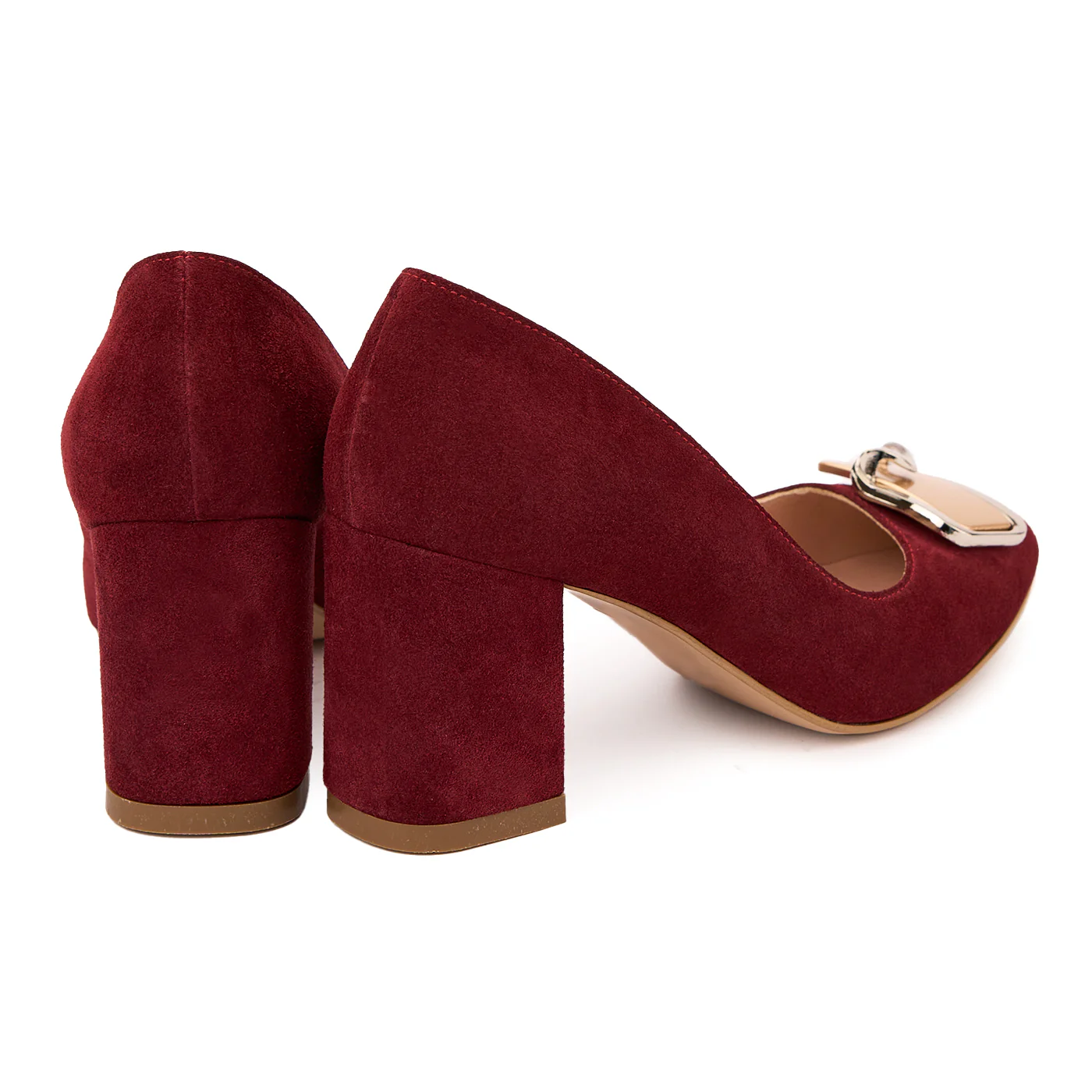 Pantofi dama din piele naturala rosie 9026 - Image 2