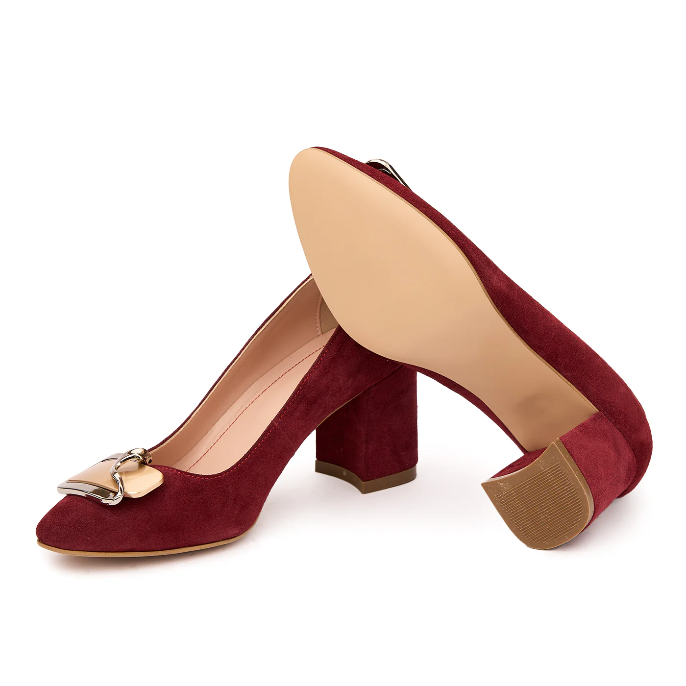 Pantofi dama din piele naturala rosie 9026 - Image 3