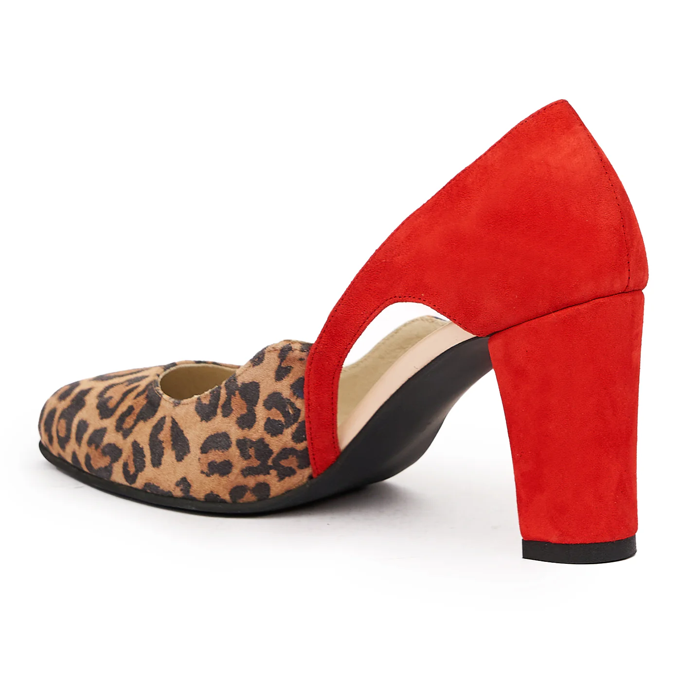 Pantofi dama din piele naturala rosie 9343 - Image 3