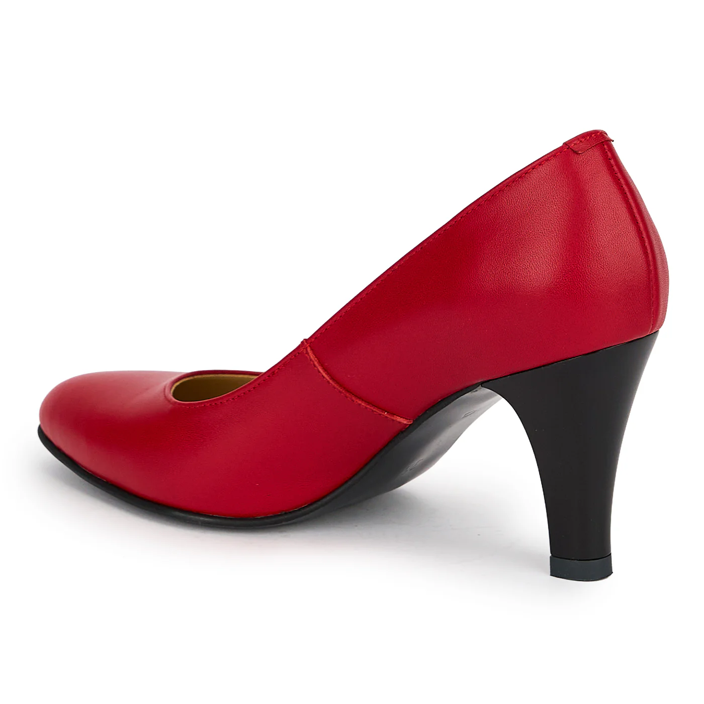 Pantofi dama din piele naturala rosie cu toc subtire 8 cm 19181 - Image 2