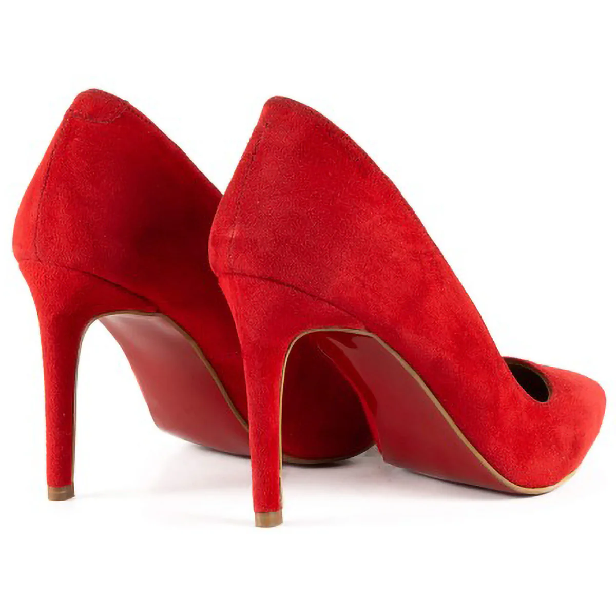Pantofi dama din piele naturala rosie cu toc subtire 9 cm 15772 - Image 3