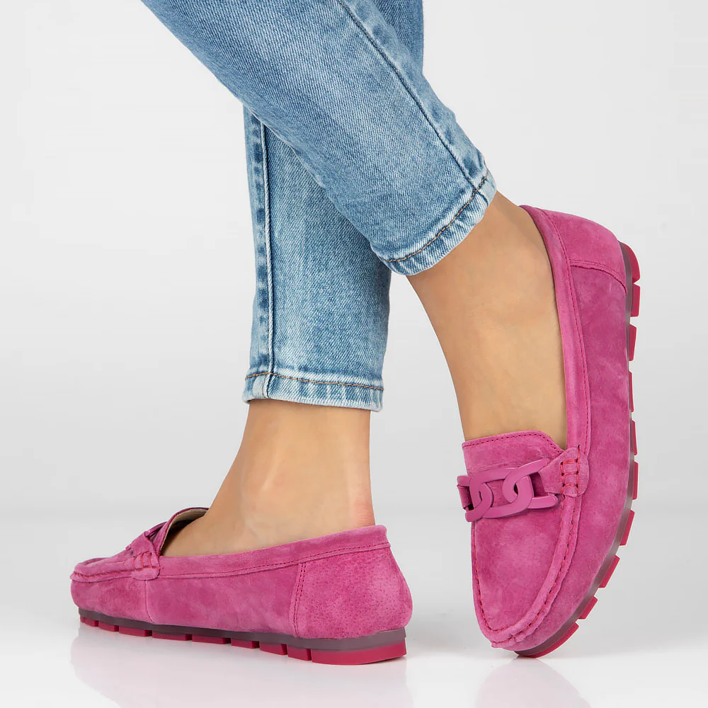 Pantofi dama din piele naturala roz 13038 - Image 6