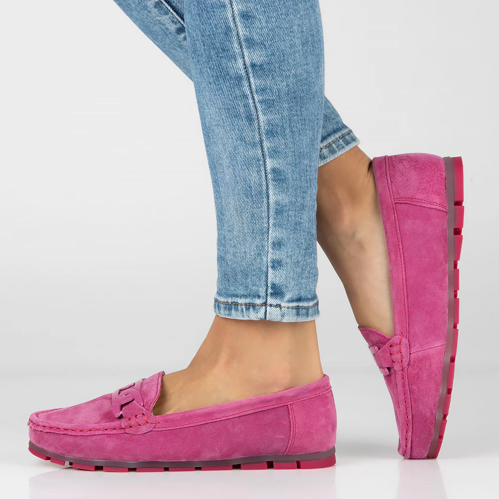Pantofi dama din piele naturala roz 13038 - Image 7