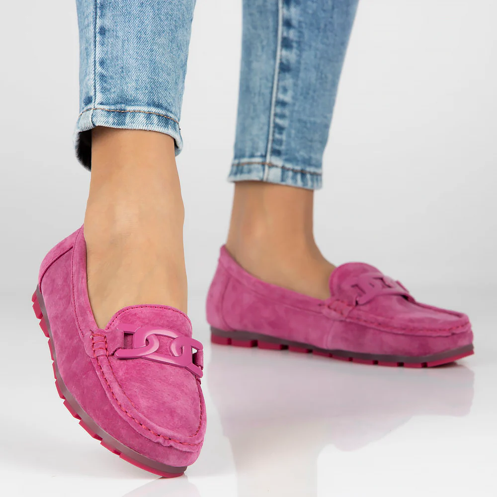 Pantofi dama din piele naturala roz 13038 - Image 8
