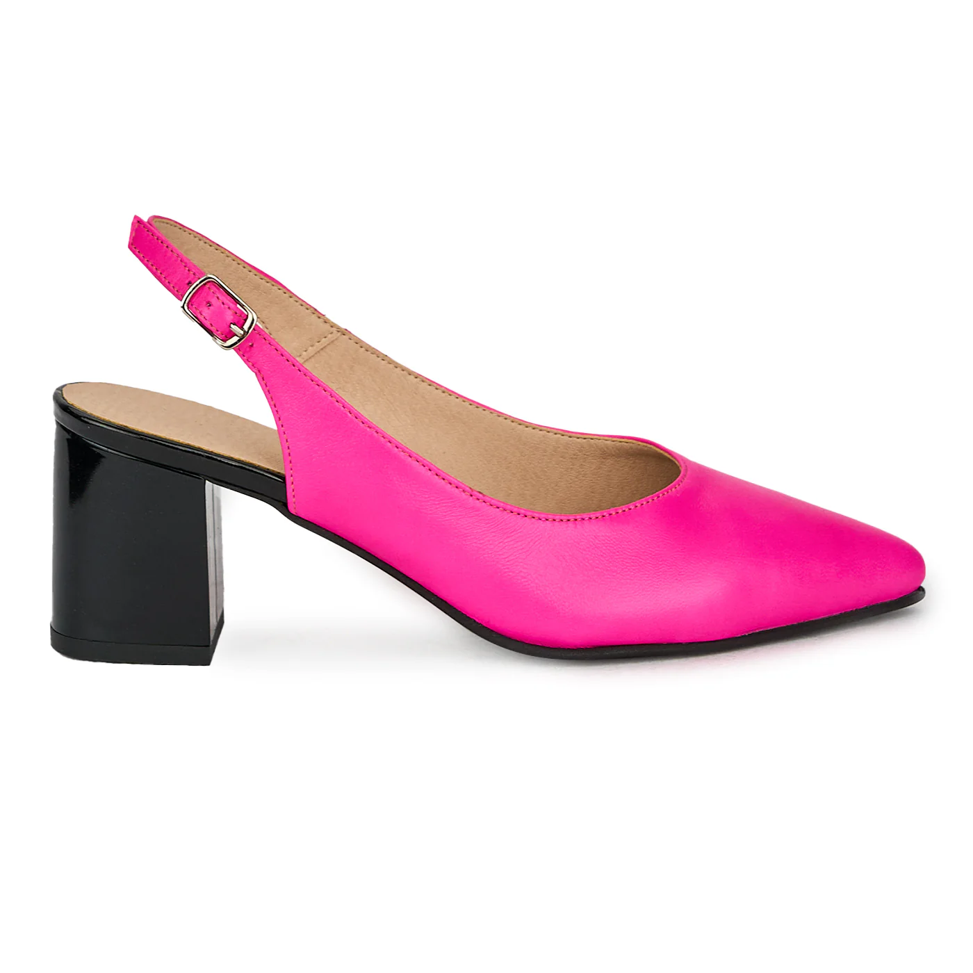 Pantofi dama din piele naturala roz 17653