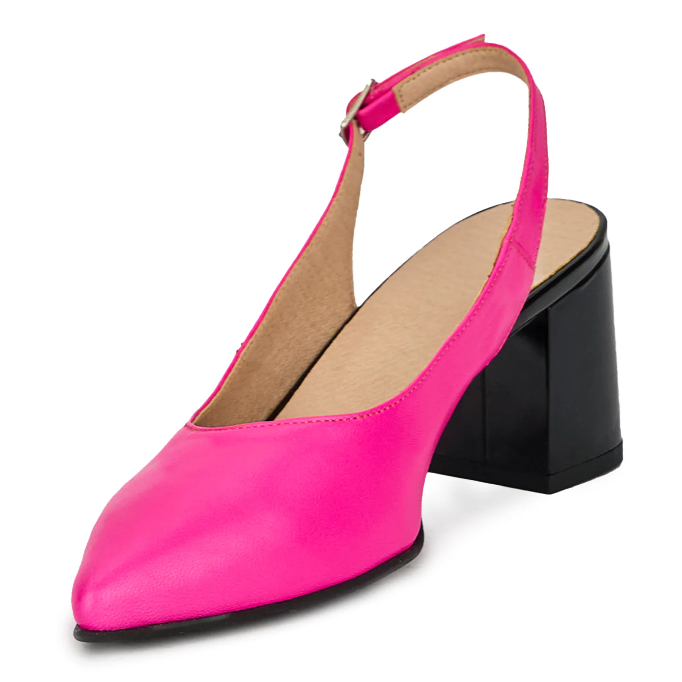 Pantofi dama din piele naturala roz 17653 - Image 3