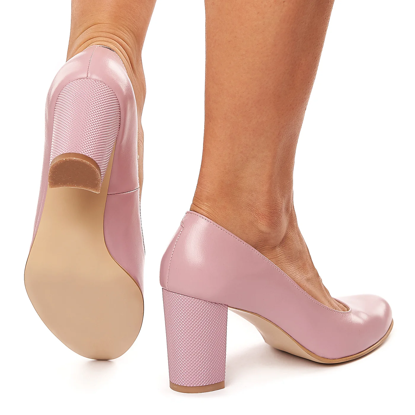 Pantofi dama din piele naturala roz 4169 - Image 4