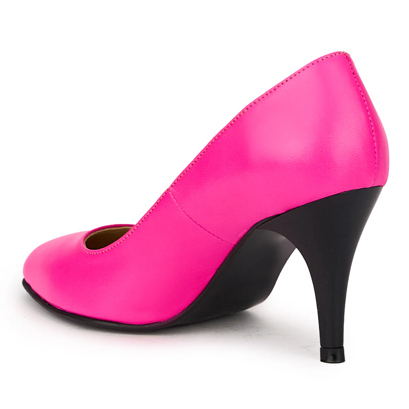 Pantofi dama din piele naturala roz-fucsia cu toc subtire 8.5 cm 16025 - Image 2