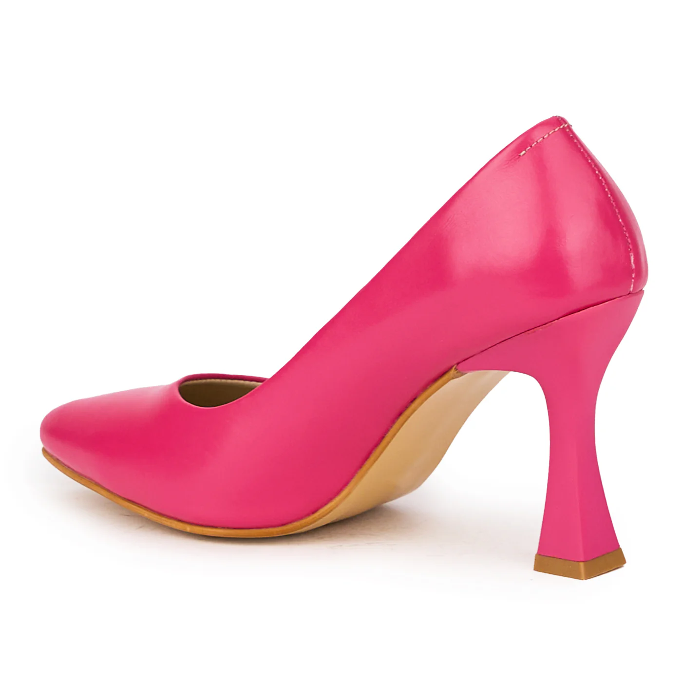 Pantofi dama din piele naturala roz-fucsia cu toc subtire 9 cm 15918 - Image 2