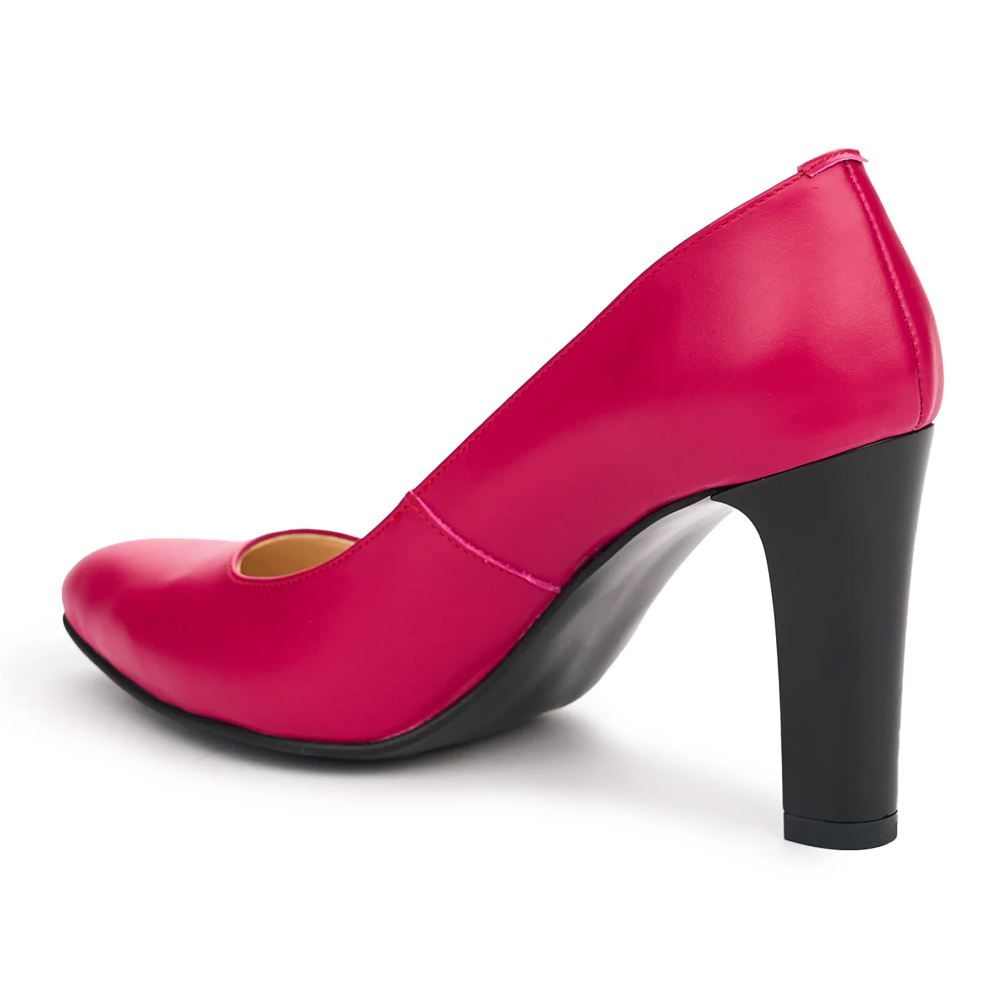 Pantofi dama din piele naturala roz toc de 9cm 13097 - Image 2