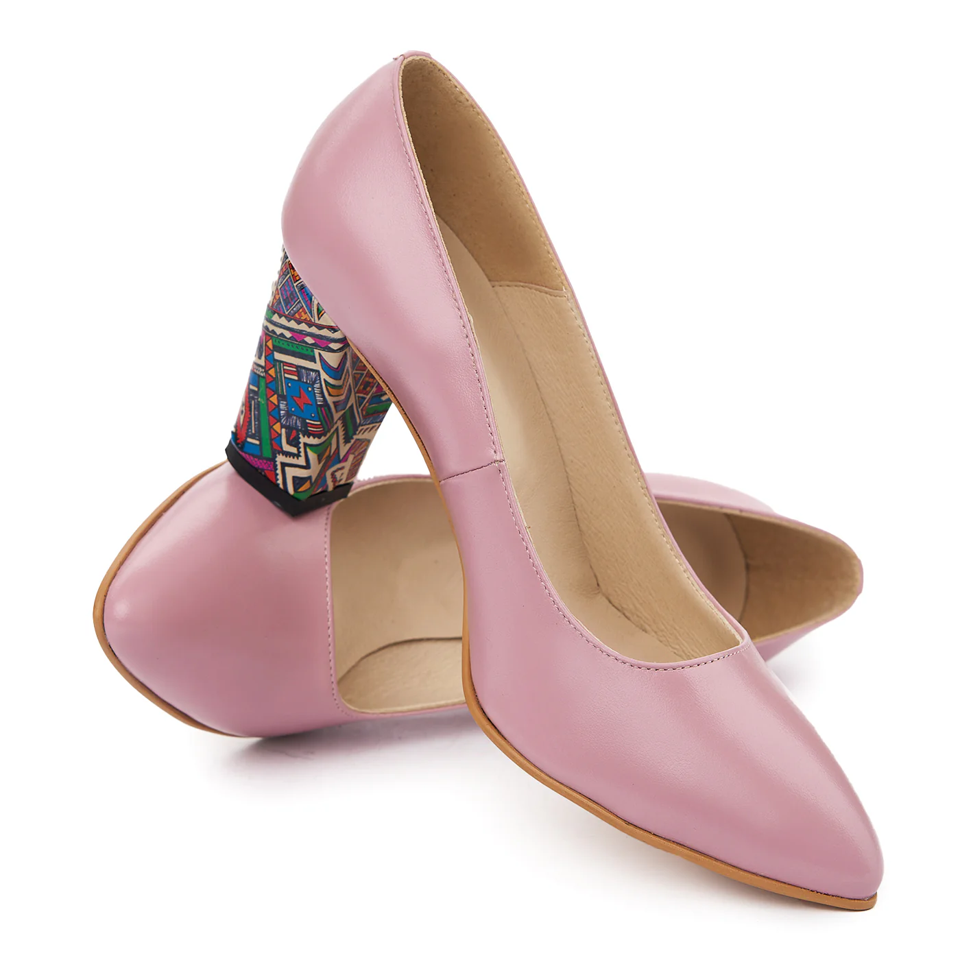 Pantofi dama din piele naturala roze  4934 - Image 4