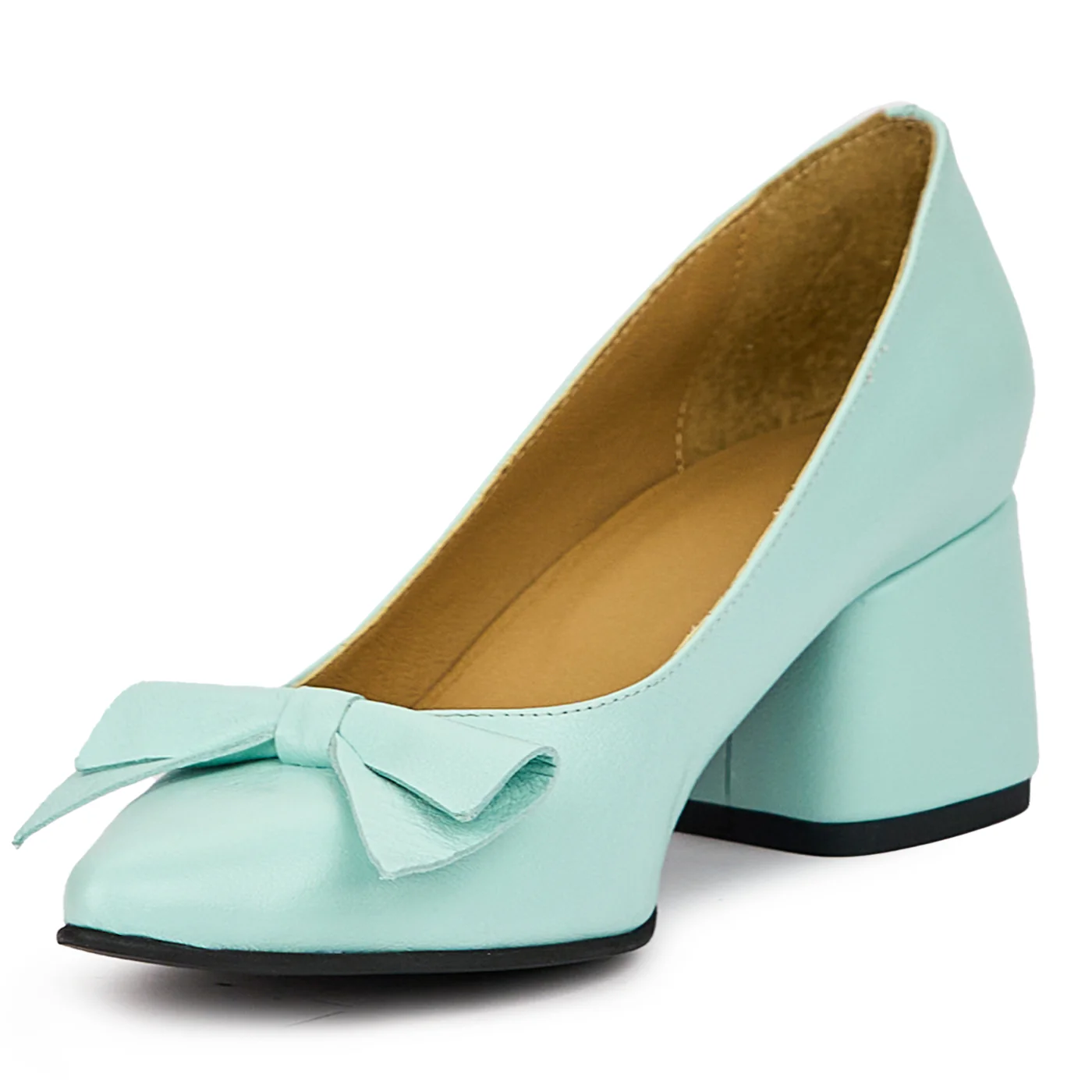 Pantofi dama din piele naturala tucoaz cu toc gros 6 cm 14418 - Image 3