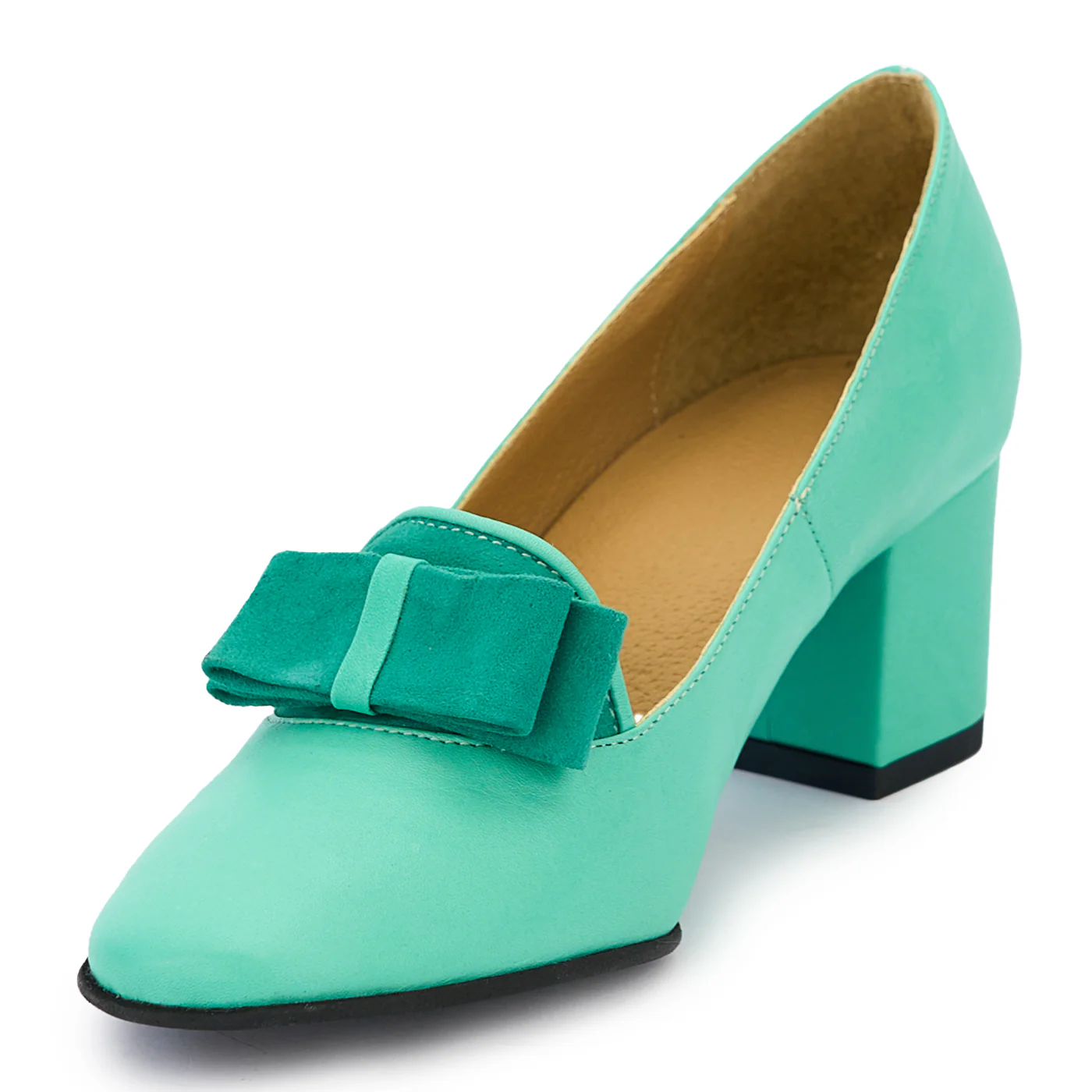 Pantofi dama din piele naturala verde 14022 - Image 3