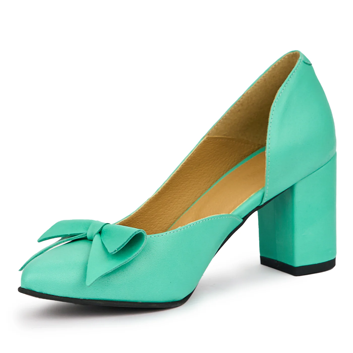 Pantofi dama din piele naturala verde 14023 - Image 3
