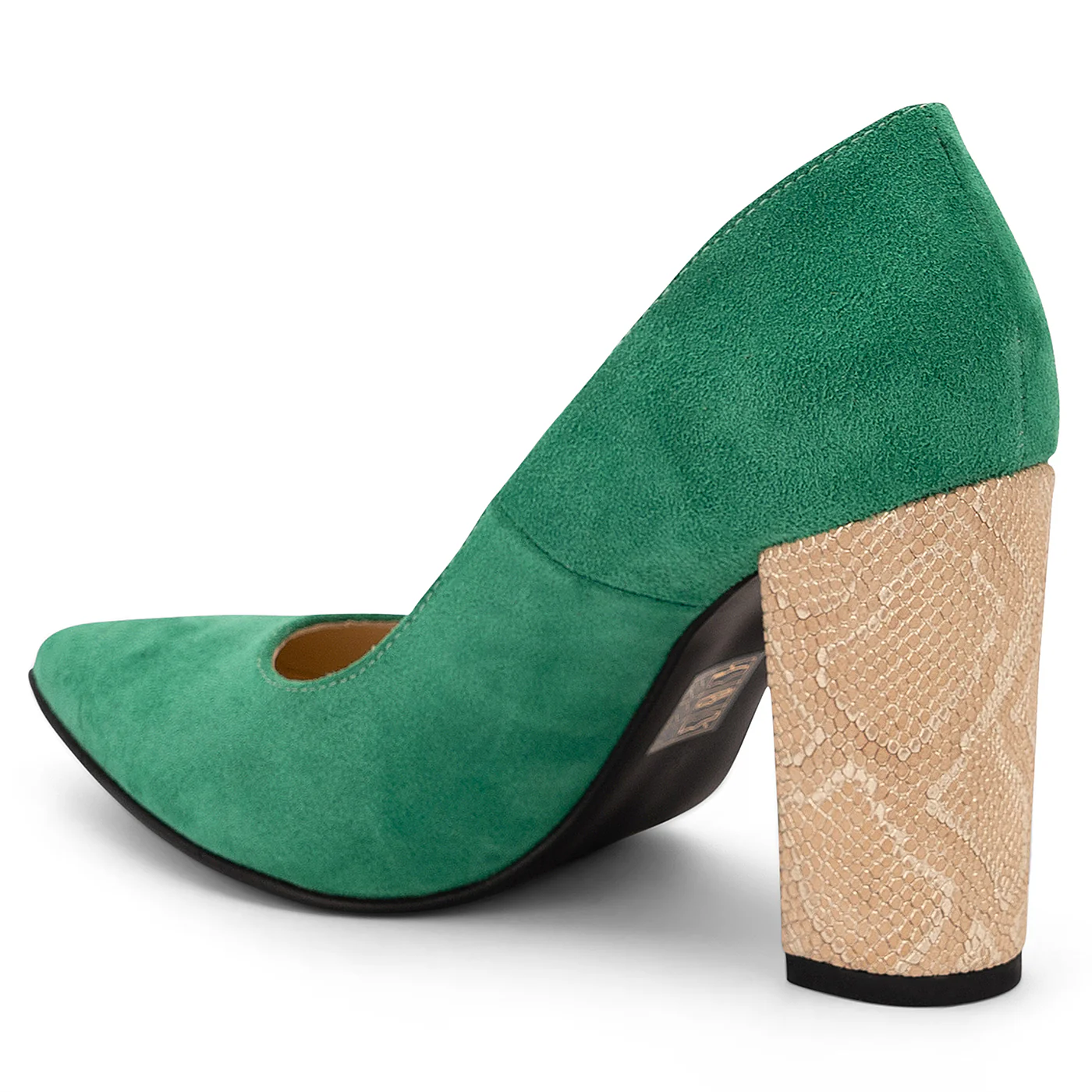 Pantofi dama din piele naturala verde 14075 - Image 2