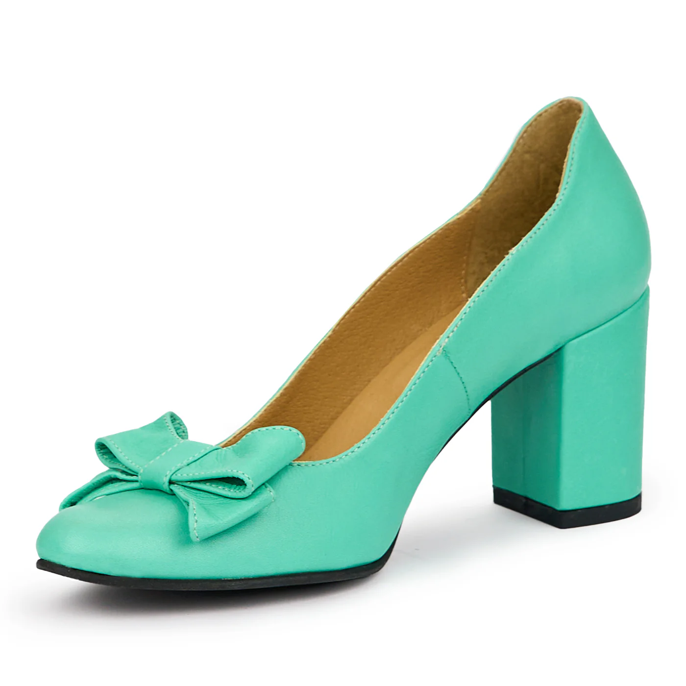 Pantofi dama din piele naturala verde 14098 - Image 3