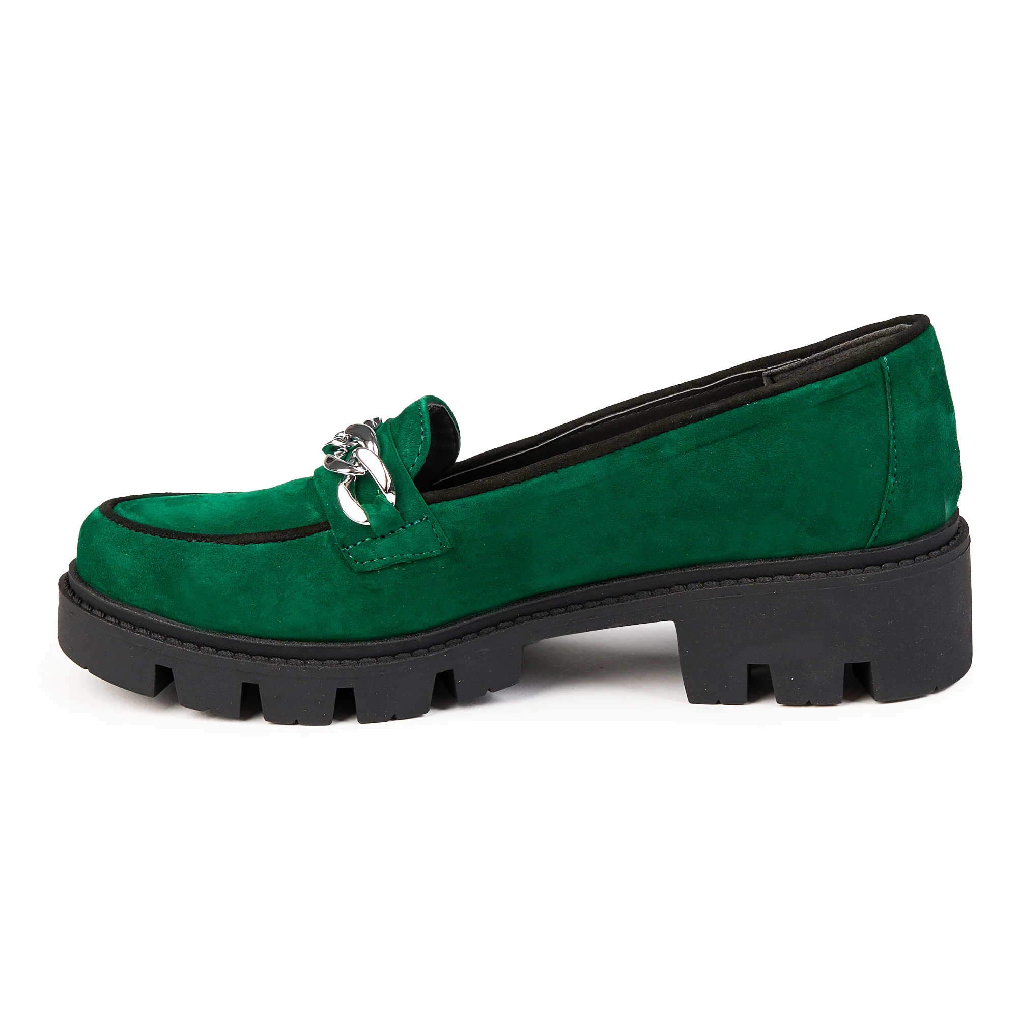Pantofi dama din piele naturala verde 14821 - Image 2