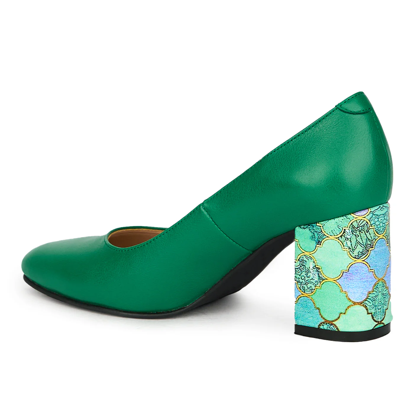 Pantofi dama din piele naturala verde 17638 - Image 2