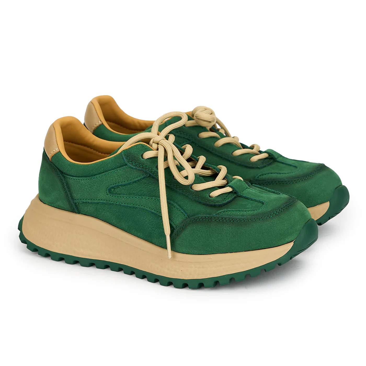 Pantofi dama din piele naturala verde 19251 - Image 4