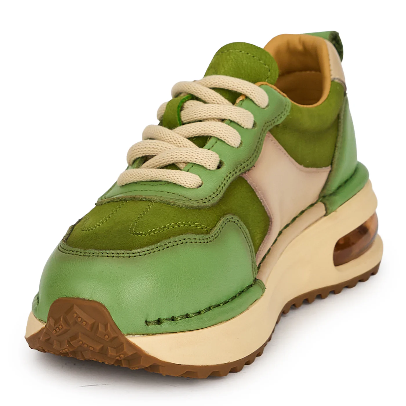 Pantofi dama din piele naturala verde 19336 - Image 3