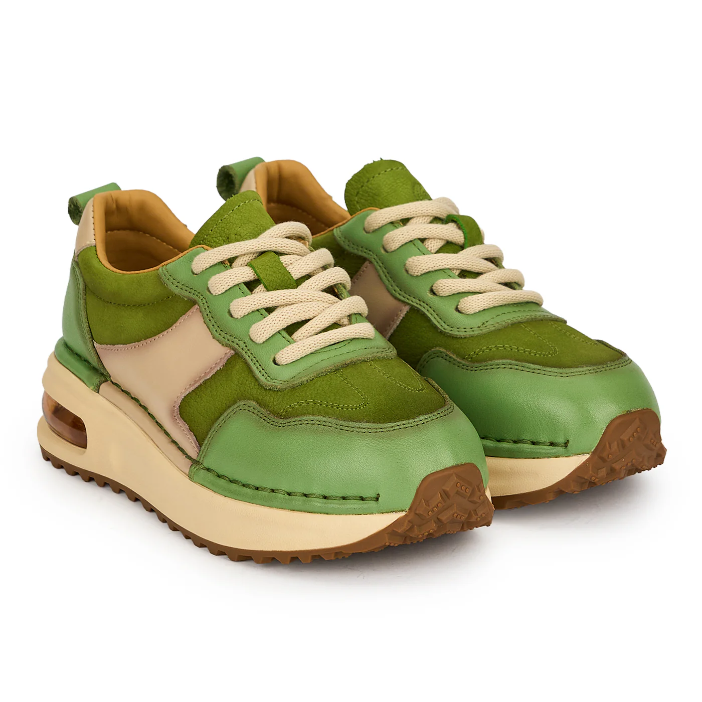 Pantofi dama din piele naturala verde 19336 - Image 4