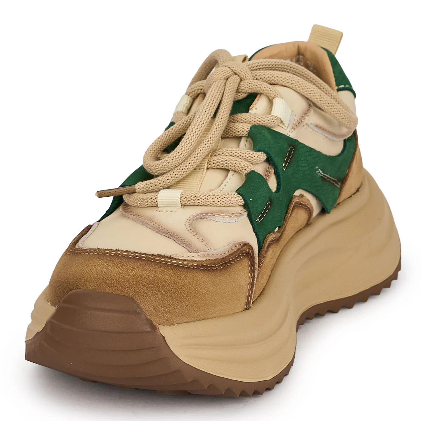 Pantofi dama din piele naturala verde 19534 - Image 3