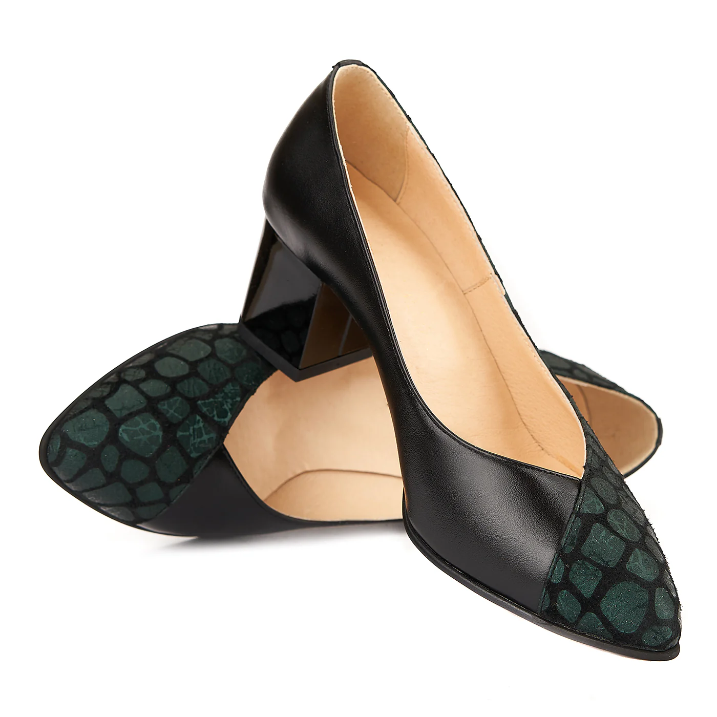 Pantofi dama din piele naturala verde 4156 - Image 4