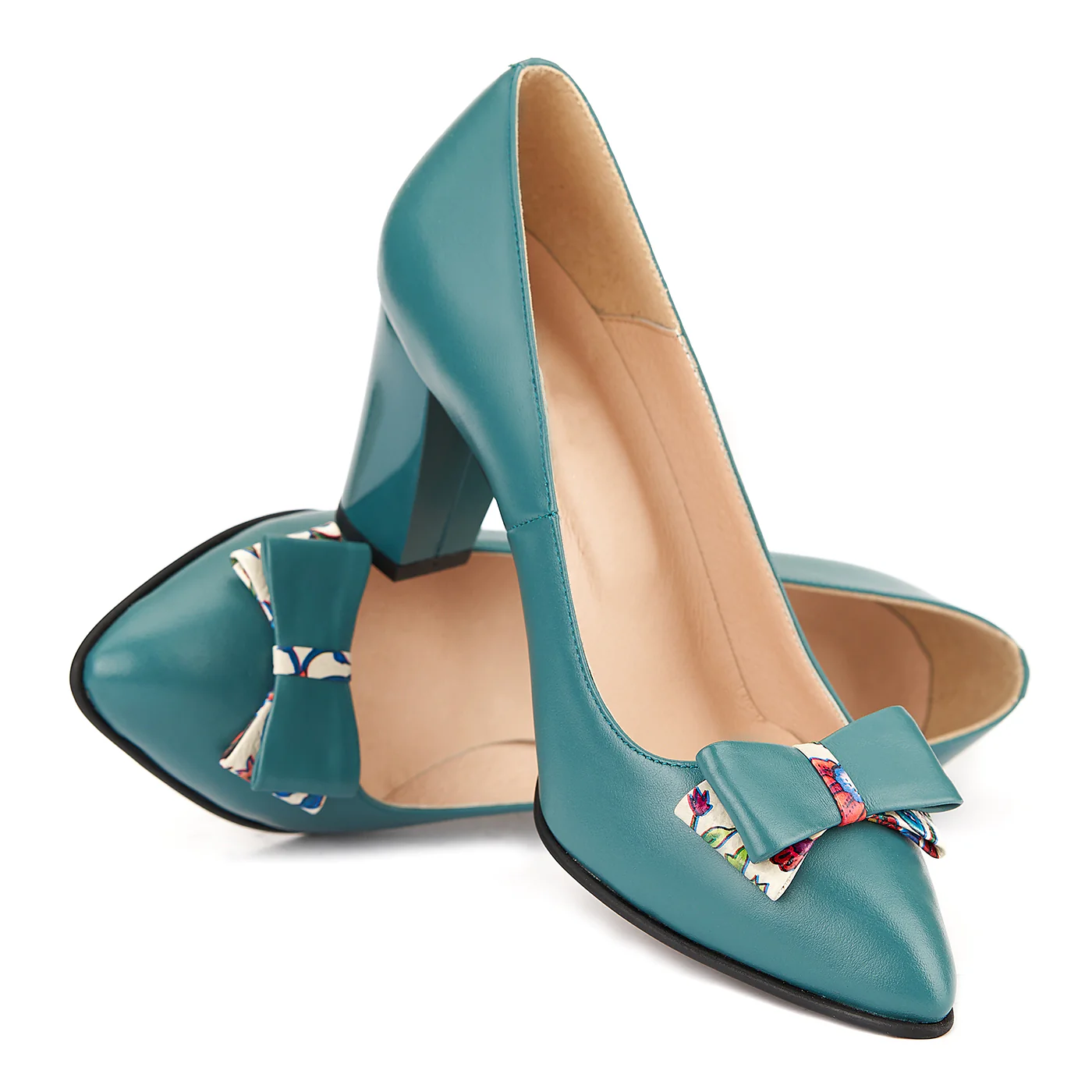 Pantofi dama din piele naturala verde 4160 - Image 4