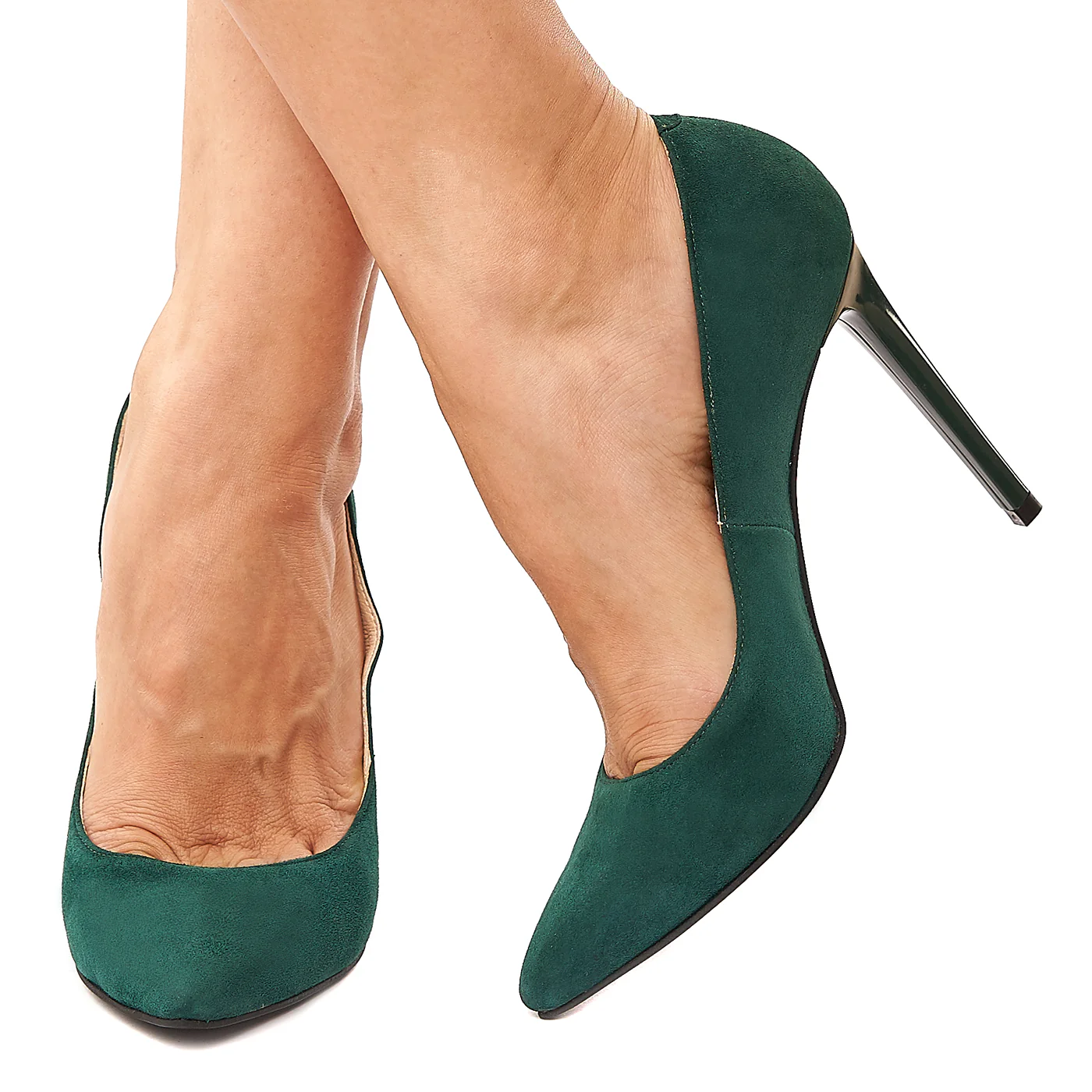 Pantofi dama din piele naturala verde 4190 - Image 3