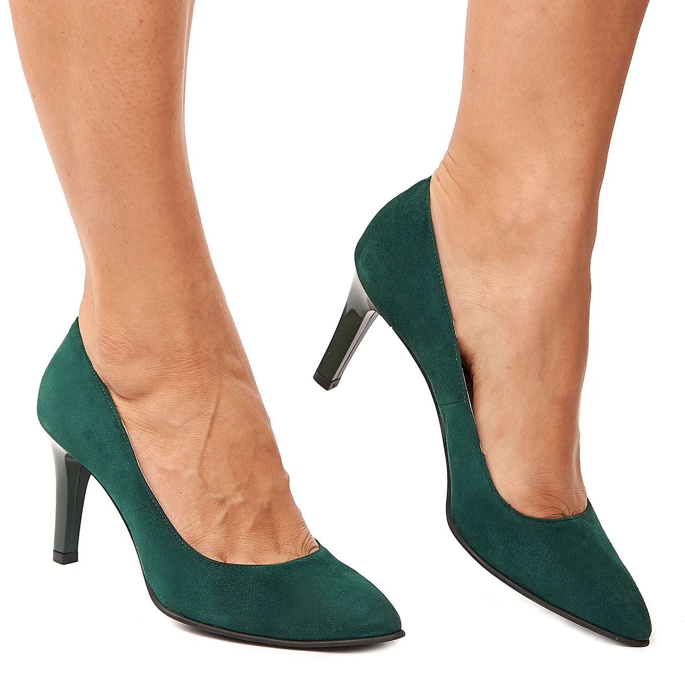 Pantofi dama din piele naturala verde 4203 - Image 2