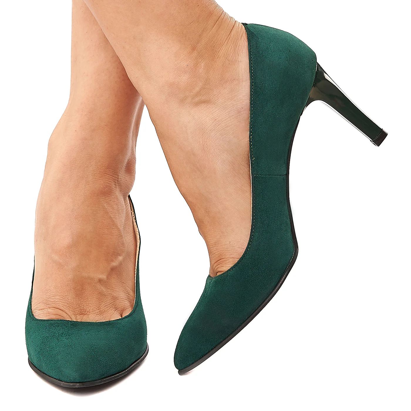 Pantofi dama din piele naturala verde 4203 - Image 3