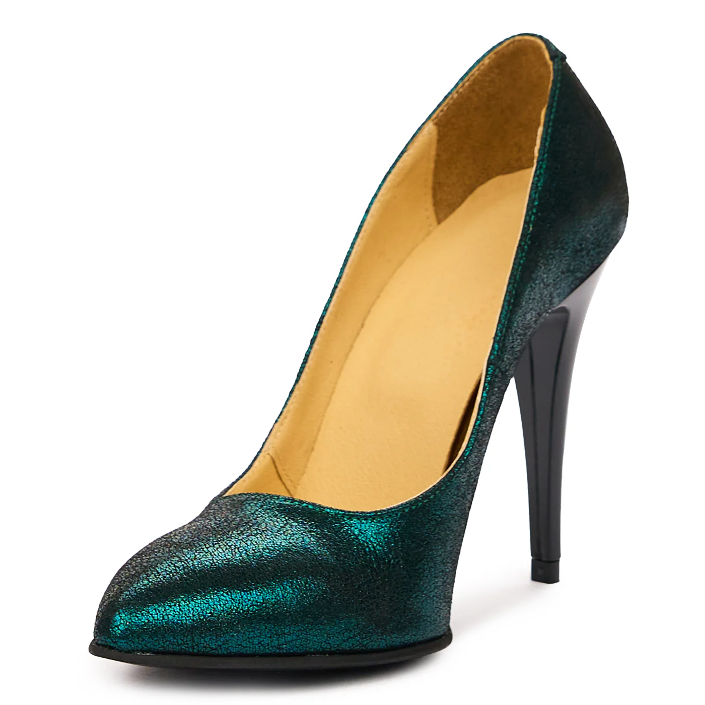 Pantofi dama din piele naturala verde 9299 - Image 2