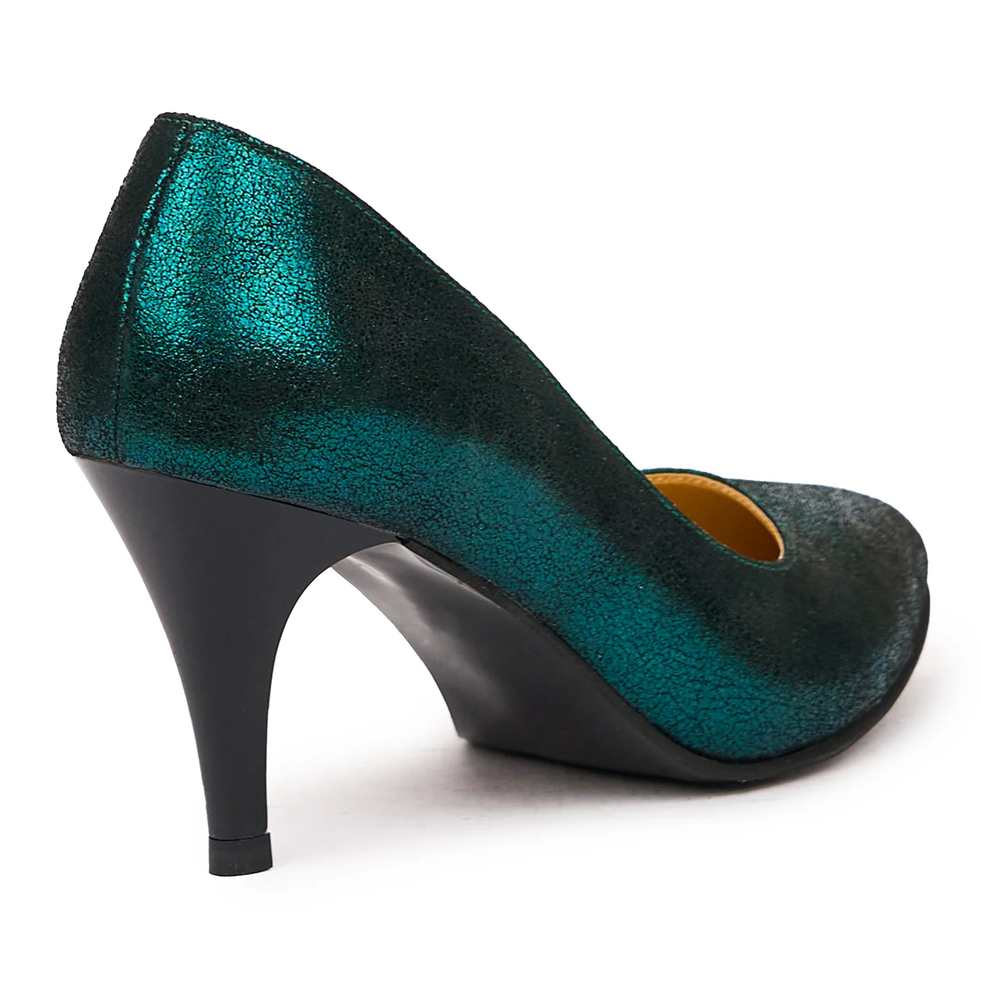 Pantofi dama din piele naturala verde 9300 - Image 3