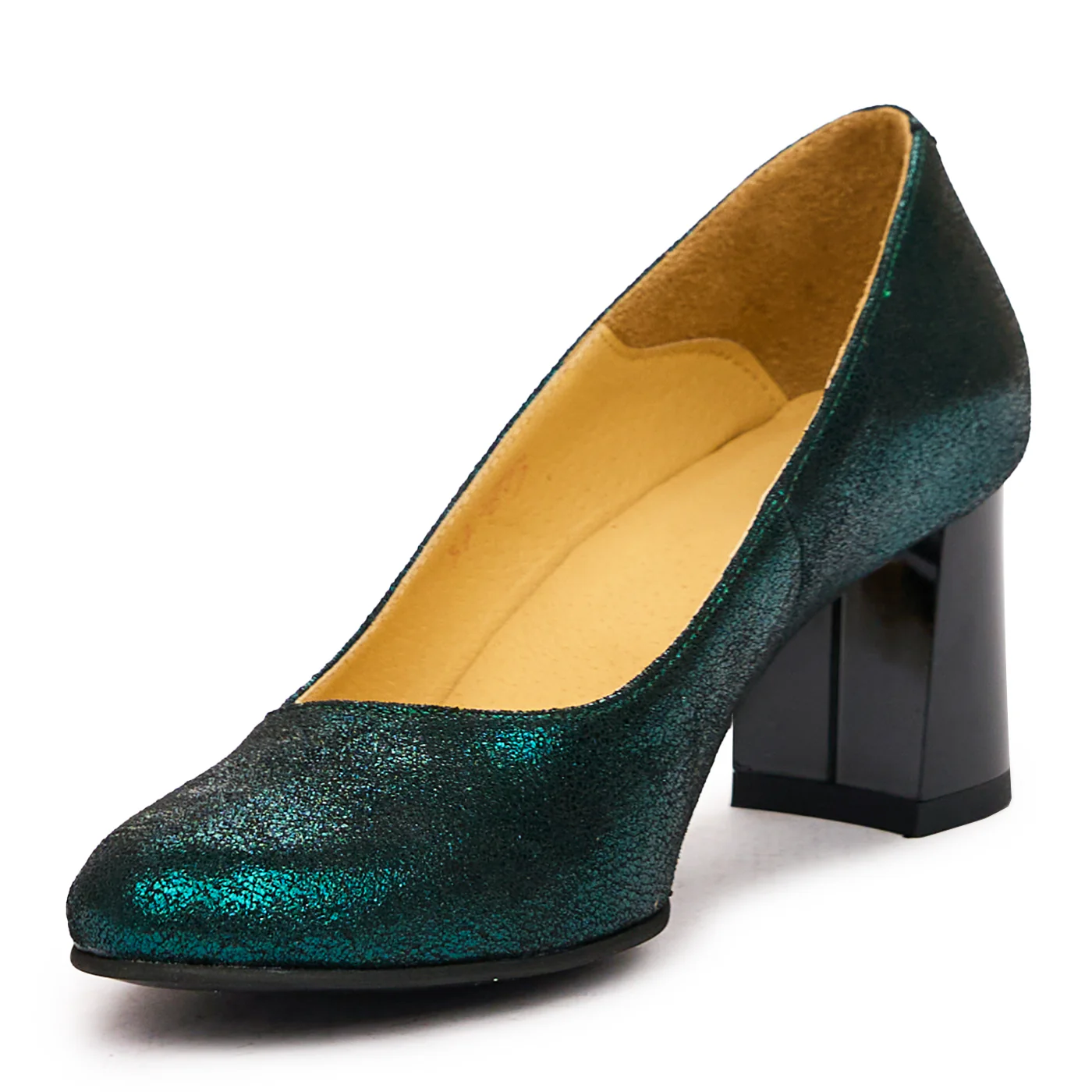 Pantofi dama din piele naturala verde 9305 - Image 2