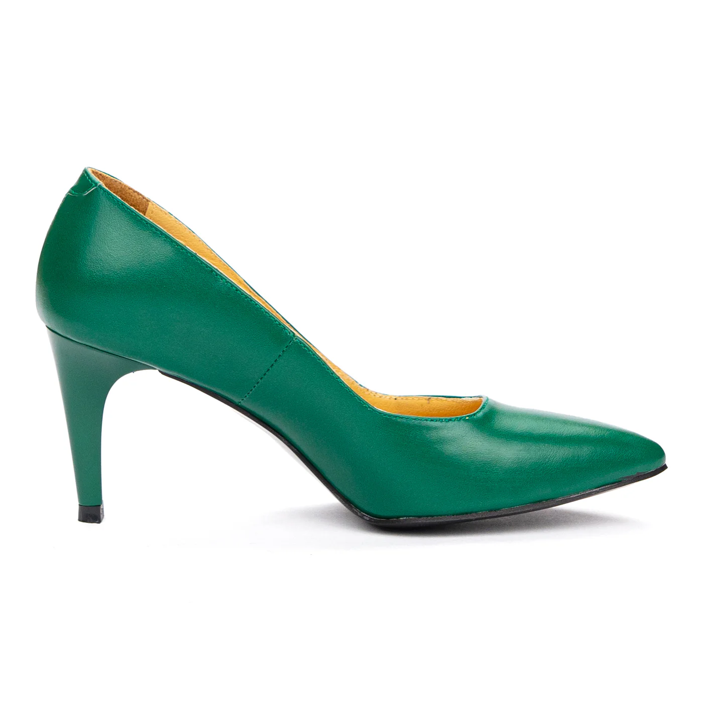 Pantofi dama din piele naturala verde 9462