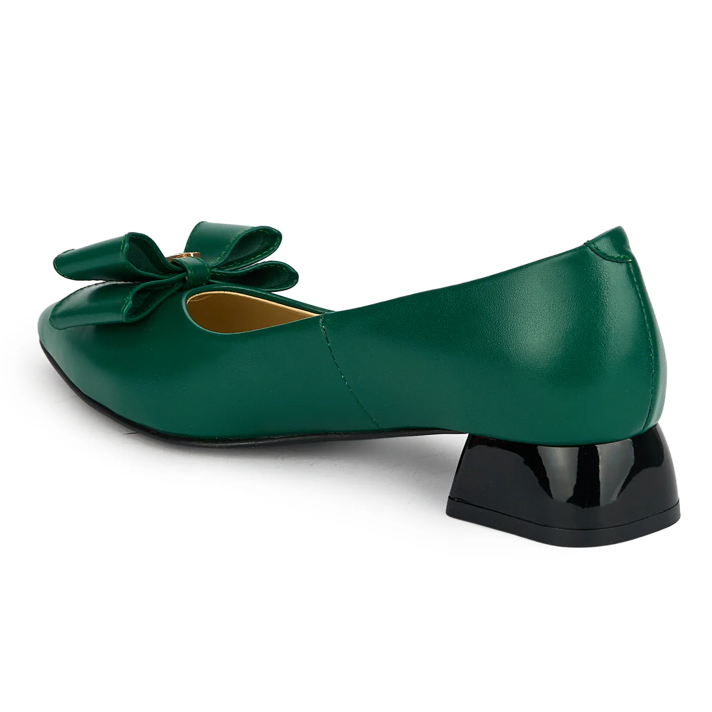 Pantofi dama din piele naturala verde cu toc mic 3 cm 19429 - Image 3