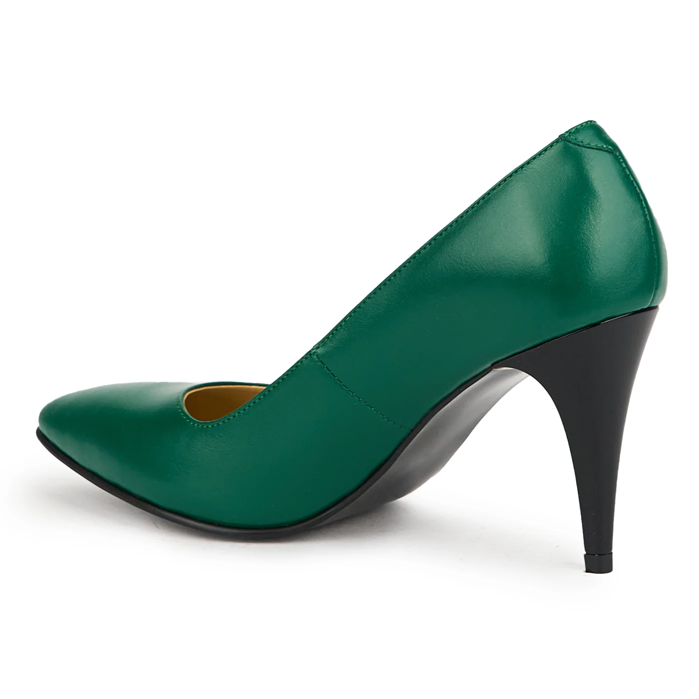 Pantofi dama din piele naturala verde cu toc subtire 10 cm 15070 - Image 2