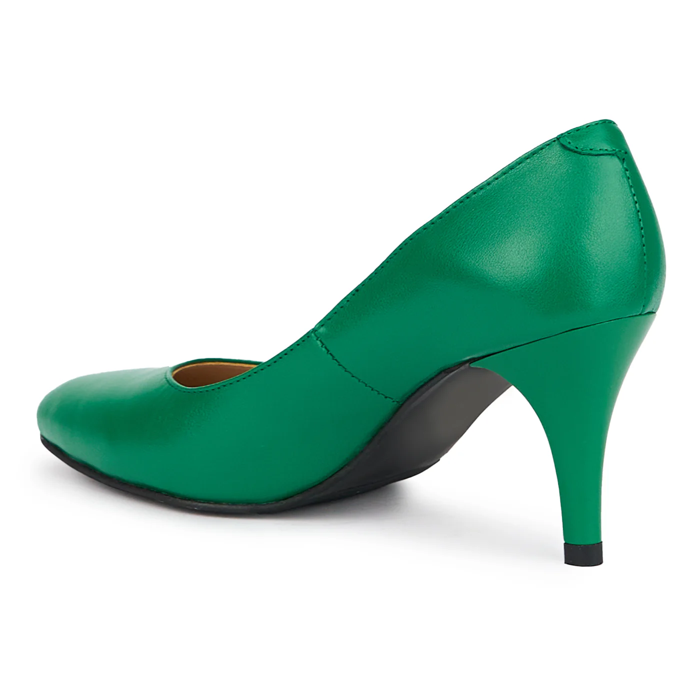 Pantofi dama din piele naturala verde cu toc subtire 8 cm 15189 - Image 2