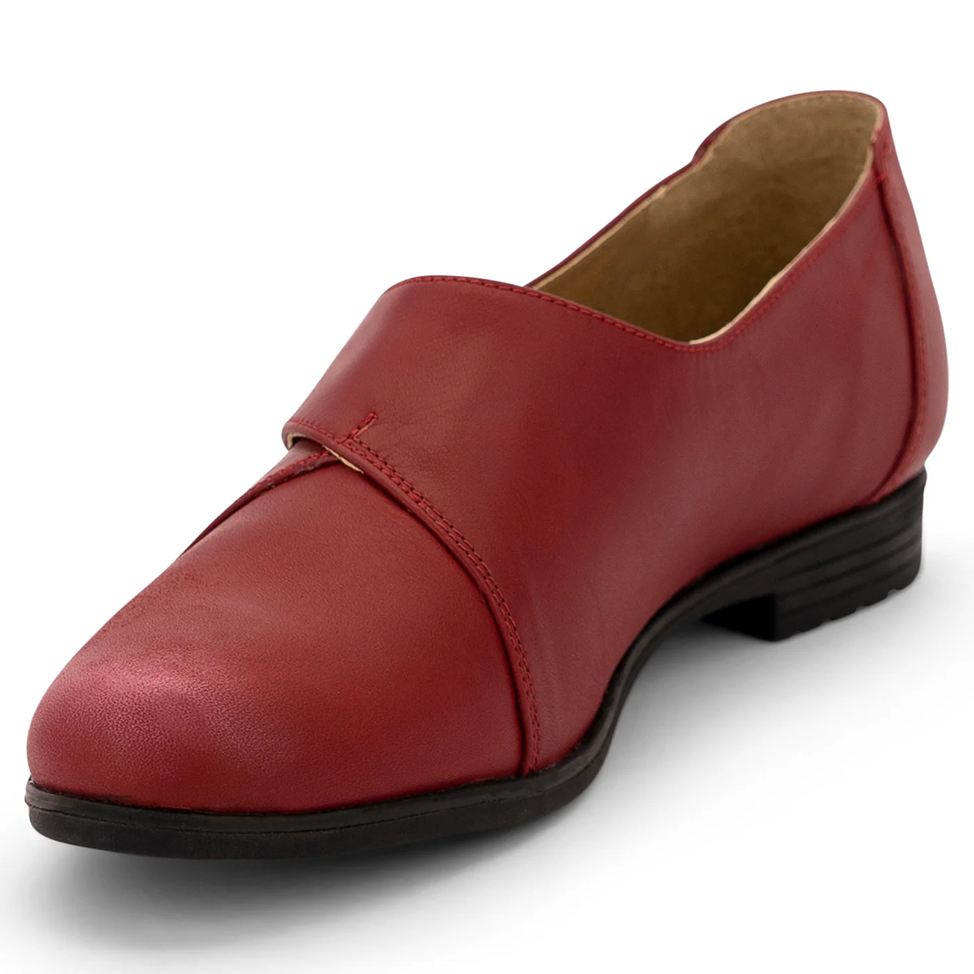 Pantofi dama din piele naturala visinie 14123 - Image 3