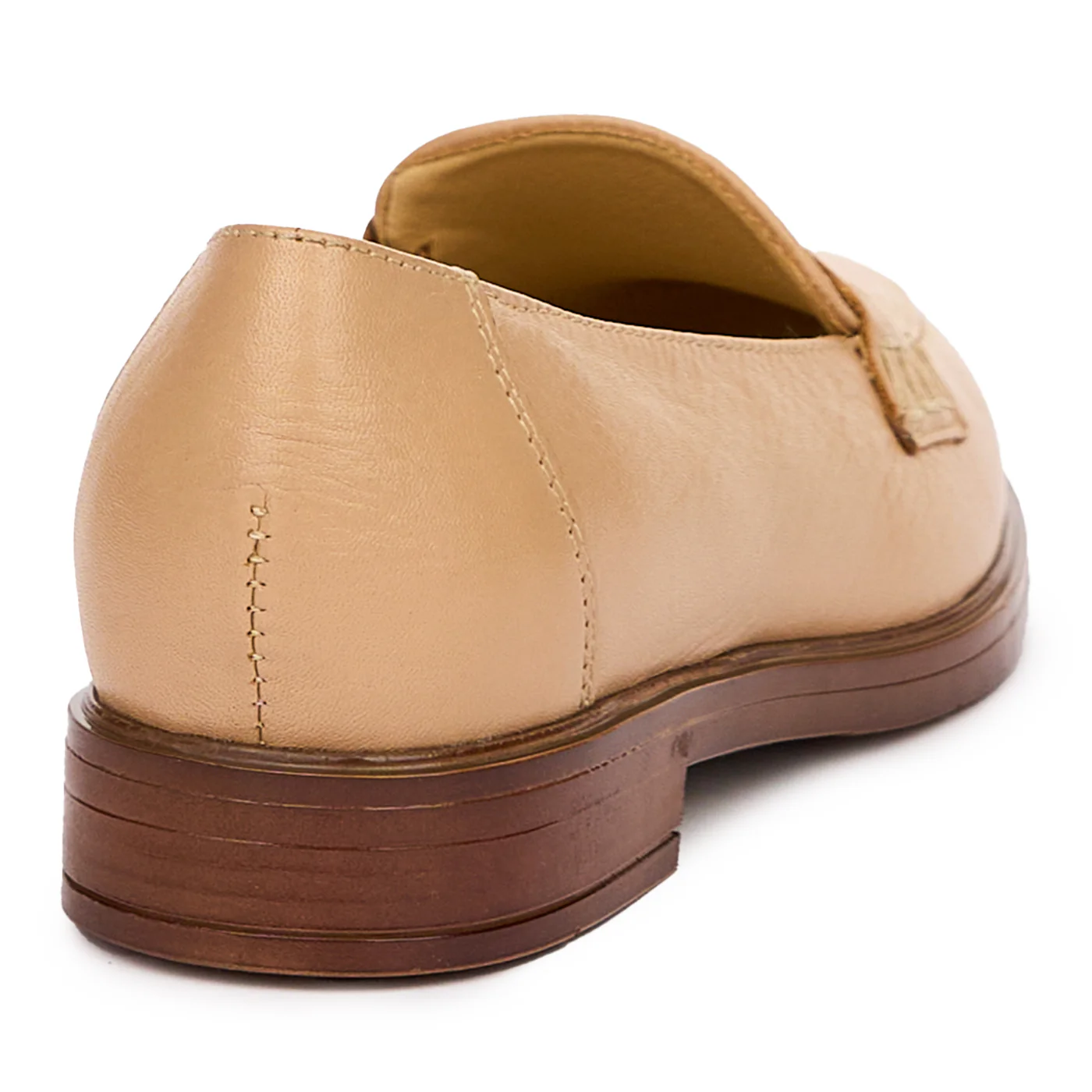 Pantofi Dama Eleganti cu Toc Mic din Piele Naturala, Crem 10119 - Image 2